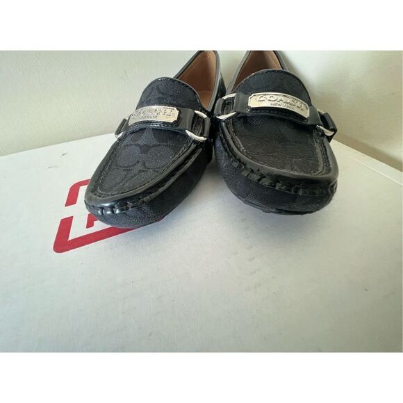 Coach Felisha A2134 Signature C Black Moc Driving Loafer Size US 7.5 - Picture 9 of 12